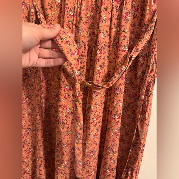 Button-front midi dress with ruffle hem in soft rayon - Picture 9 of 11